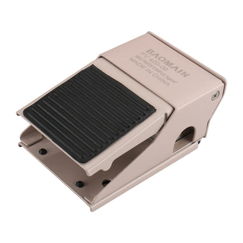 Baomain Pneumatic Foot Pedal Valve FV-420, Momentary 4 Way 2 Position, 1/4"PT Threaded Nonslip Rubber