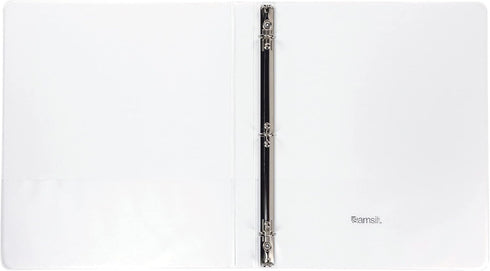 Samsill Economy 0.5 Inch 3 Ring Binder - Made in The USA, Round Ring, Customizable Clear View, 12 Pack