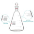 stonylab Glass 24/40 Erlenmeyer Flask with Stopper, 1000 ml Borosilicate Glass Heavy Wall Flask