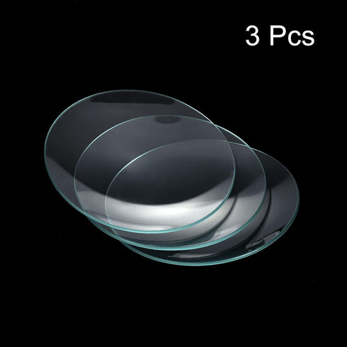 PATIKIL 3 Packs 100 mm Diameter Watch Glass, Beaker Cover with Smooth Edges for Laboratory