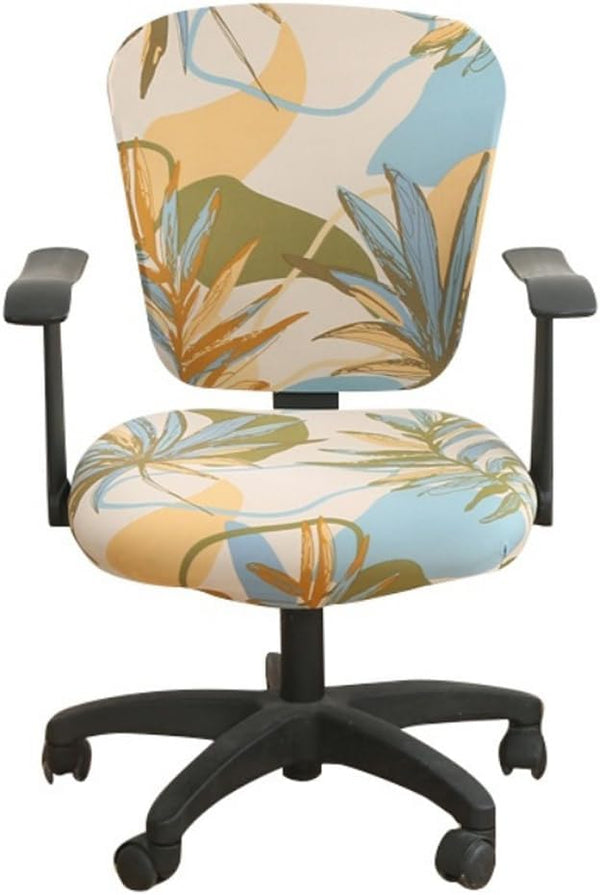 Jinzio Computer Office Chair Cover - Split Protective Stretchable Cloth Polyester Universal Desk Task Chair Slipcover