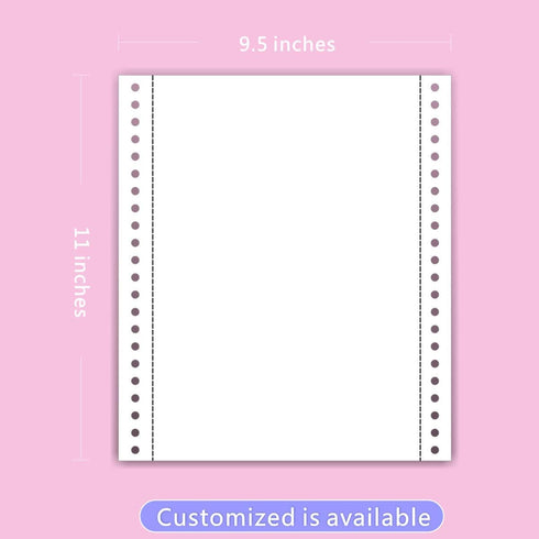 FirstZi 9-1/2 x 11 Inches NCR Continuous Feed Computer Paper, 2-Ply, 1000 Count Carbonless Copy Paper