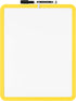 Mr. Pen Dry Erase Board, 14” x 11” with Black Marker, Yellow Frame Small White Board for Kids and Students