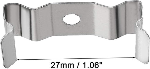 uxcell T8 Clips Bracket Hanger for Integrated Tube Light Fixture, Nickel-plated Manganese Steel, Pack of 15