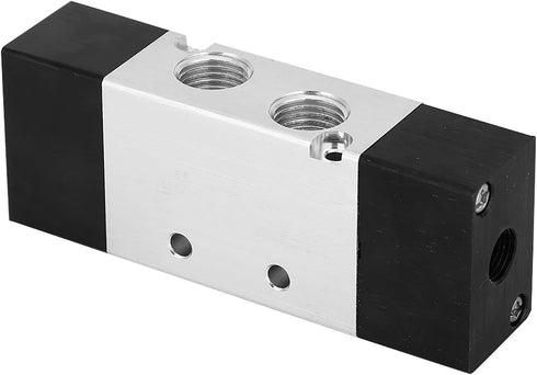 1/4in 5 Way Air Valve, 2 Position Inlet/Outlet 4A220-08 Pneumatic Valve for Mechanical and Textile Equipment