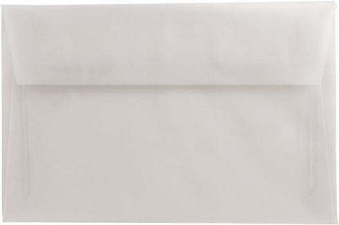 JAM PAPER A9 Translucent Vellum Invitation Envelopes - Clear, 5 3/4 x 8 3/4, 50/Pack