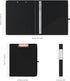 Ospelelf 3 Ring Binder 1/2 Inch, Cute Binder for Letter Size with 5 Tab Dividers, Black for School Supplies