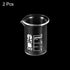 PATIKIL 2Pcs 5ml Low Form Glass Beaker, 3.3 Borosilicate Glass Measuring Cups with Spout for Kitchen Lab