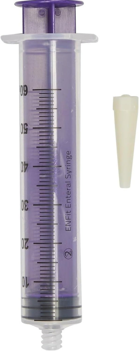 Generic 60cc ENFit Syringe - Flattop W/Trans Connection - Enteral / Oral 60Ml