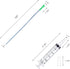 4pcs 20ml Plastic Syringes with 1pc 13inch Plastic Tubing, Syringe for Liquid in Scientific Lab