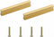 2 Pack Brass Solid Handle, Stylish Pure Copper Wardrobe Door Handles for Cabinets, Drawers (XL, 3.78inch)
