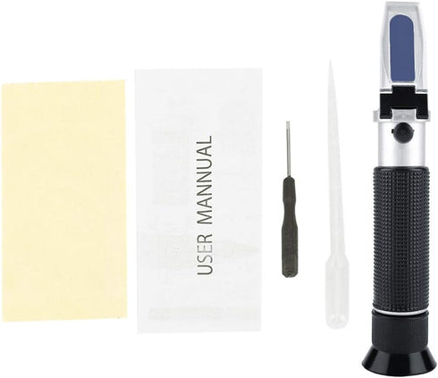 Brewing Refractometer, Brix Meter, Digital Brix Refractometer, Honey Refractometer for Wine Making, Homebrew Kit (0~10%)