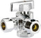 EZ-Fluid 1/2" Fip X 3/8" Comp X 3/8" Comp Heavy Duty Chrome Brass Angle Stop Valve, Water Shut Off Ball Valve (1)