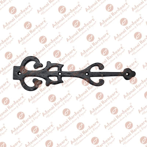 10.9 Inch False/Faux/Dummy (2 Pack, Adonai Hardware Izehar Heavy Duty Antique Cast Iron Strap Hinge Fronts Black Powder