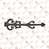 10.9 Inch False/Faux/Dummy (2 Pack, Adonai Hardware Izehar Heavy Duty Antique Cast Iron Strap Hinge Fronts Black Powder