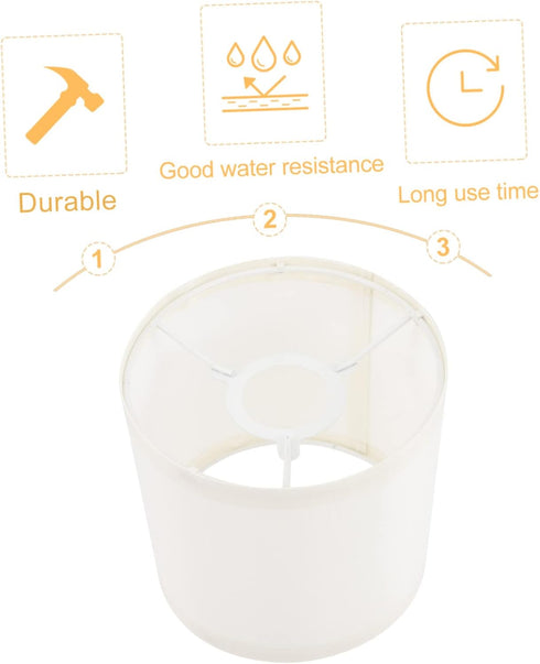 DOITOOL Removable Linen Fabric Light Shade for Table and Floor Lamps - Easy Installation in Gentle Light