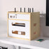 Haiansan Wooden Router Shelf, Desktop WiFi Router Storage Box Modem Rack, Power Router Fences Standing Shelf Units