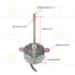 CHANCS Small Synchronous Motor TYC-40, 12V, 5RPM, 74mm Inner-Shaft Length for Christmas Santa Halloween Decoration, 2PCS