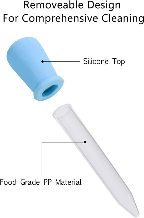 BELLARMOR 12 Pack 5ml Liquid Dropper, Silicone Clear Plastic Eye Dropper, No BPA Pipettes for Kids