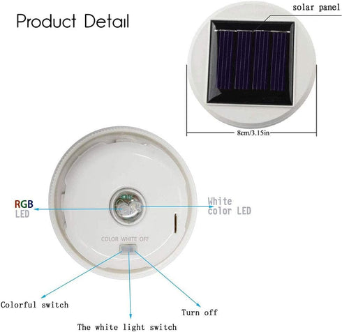 SunKite Solar Table Lights Outdoor Indoor Color Changing Crackle Crystal Glass Night Lights,Waterproof Solar Powered