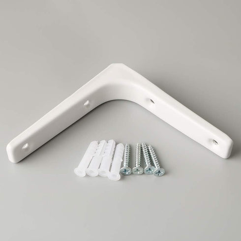4 4 Inch 2 SAYAYO L Shape Wall Bracket, x Iron Shelf Bracket DIY Floating Shelf Support, PCS Bright White