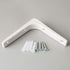 4 4 Inch 2 SAYAYO L Shape Wall Bracket, x Iron Shelf Bracket DIY Floating Shelf Support, PCS Bright White