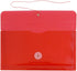 JAM PAPER Plastic Envelopes with Button & String Tie Closure - #10 Business Booklet - 5 1/4 x 10 - Red - 3/pack