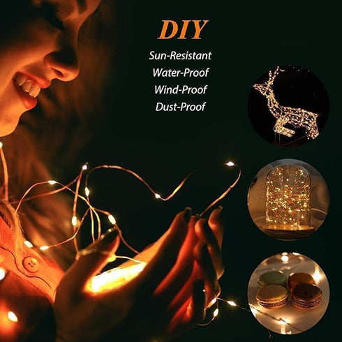2-Pack 200 8 LED Solar Fairy Lights Outdoor, Upgraded Oversize Lamp Beads & Super Bright Solar String Lights Outoor
