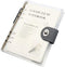 Clear A5 Refillable Notebook Binder with 90 Sheets Lined Paper, Silver 6-Ring Soft Transparent PVC Cover