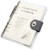 Clear A5 Refillable Notebook Binder with 90 Sheets Lined Paper, Silver 6-Ring Soft Transparent PVC Cover