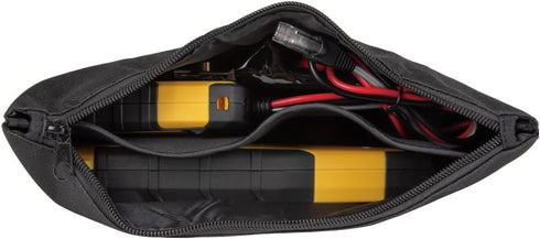 Klein Tools VDV770-500 Nylon Zipper Pouch, Divided Black Tool Bag, Various Use Including Klein Tools Tone and Probe Kit Cat. No. VDV500-820 by Klein Tools