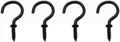 72 Pcs Black Ceiling Screw Hooks, 7/8 Inch Screw-in Light Hanging Cup Hooks