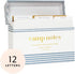 Sugar Paper Camp Notes Set, 12 Prompted Notes with Envelopes, 6.25" x 2" x 5" Storage Box with Dividers for Camp Letters