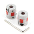 Zeberoxyz 2PCS 8mm to 8mm Aluminium Plum Flexible Shaft Coupling, 8x8mm Motor Connector for 3D Printer CNC