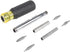 Klein Tools 32500MAG Magnetic Multi-Bit Screwdriver, 11-in-1 Tool with 8 Bits and Cushion Grip Handle