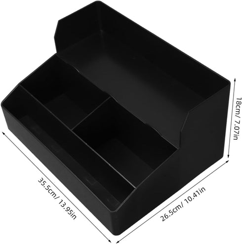 Countertop Commercial Tea Shop Organizer with Paper Cup Dispenser Straw and Spoon Holder Versatile Storage for Lids
