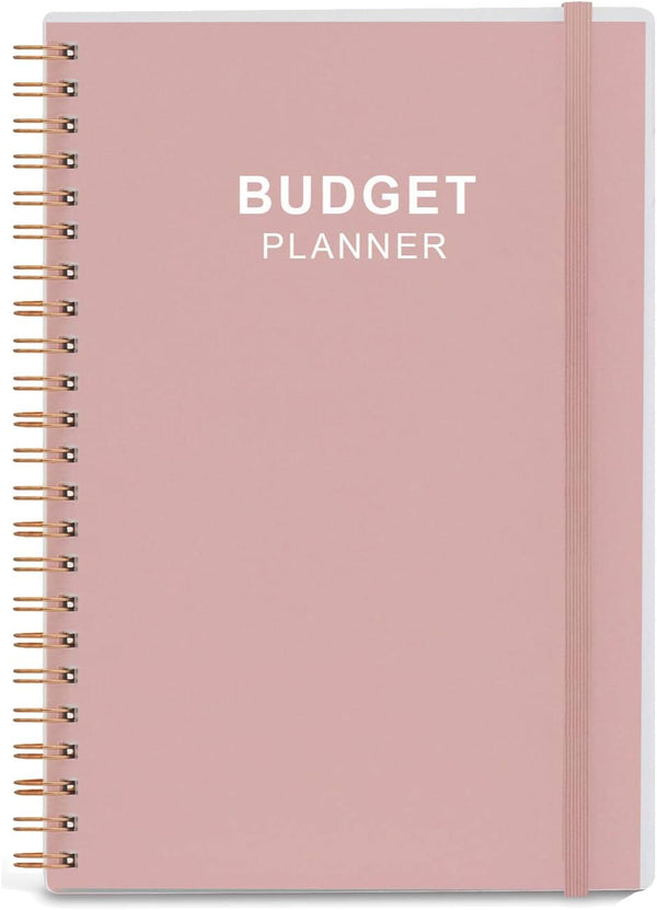 Budget Planner - Monthly Finance Organizer with Expense Tracker Notebook, A5, Rose, 1 Year Use