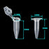 500PCS 0.5ML Clear Plastic Graduated microcentrifuge Test Tubes with Attached Lid,Micro Centrifuge Small Sample Bottle Vials Container with Cap for Lab