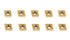 Accusize Industrial Tools CCMT21.51 - Tin Coated Carbide Inserts, 10 Pcs/Box, 2100-1008x10