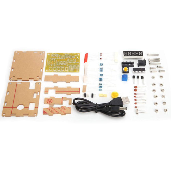 DIY Frequency Tester Module Kit, 1Hz-50MHz Frequency Counter with Housing for Crystal Oscillator