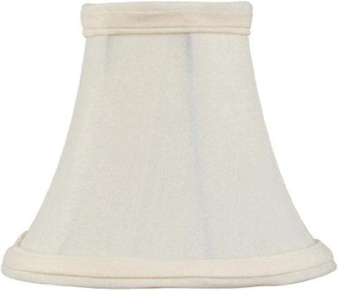 Livex Lighting S102 Bell Clip Chandelier Shade, Off White Silk