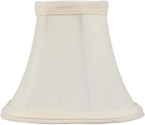 Livex Lighting S102 Bell Clip Chandelier Shade, Off White Silk
