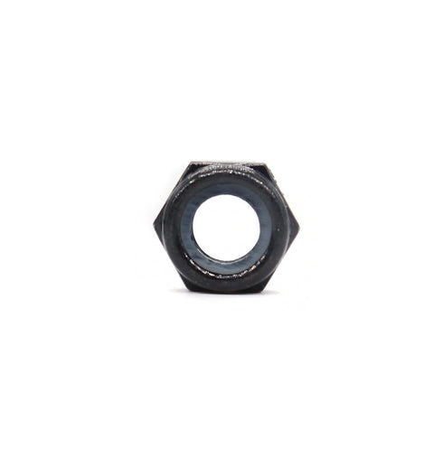 binifiMux 10Pcs M10 x 1.5mm Black Hex Nylon Insert Self Lock Nuts, Zinc Plated Carbon Steel