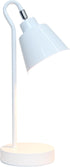 LD1079-WHT 16" Simple Designs Sleek Essentials Metal Looped Desk Task Lamp with Adjustable Shade, for Office, Desk