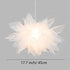 17.7 Inch Stacked Tulle Pendant Light, Modern Style Fabric Hanging Light, Pendant Lamp for DiningRoom, Living Room