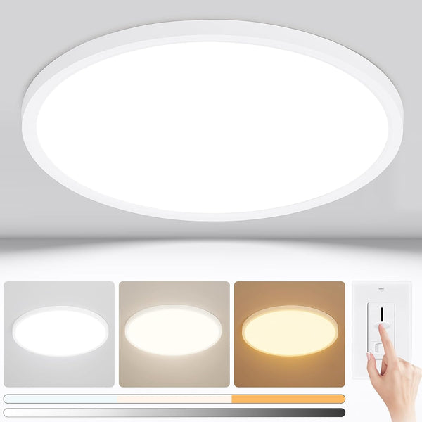 Modern 16'' Led Ceiling Light Fixture, 0.67 Inch Ultra Thin Flush Mount,