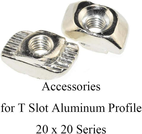 Sliding T Slot Nuts 2020 Series M3, 30 Pack Drop-in T Nuts, Carbon Steel Nickel Plated for Aluminum Profile