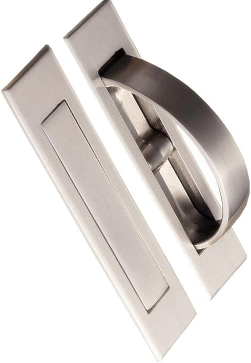 XMHF Invisible Cabinet Handles, Pack of 2 Hidden Concealed Zinc Alloy Handles, 180° Rotation