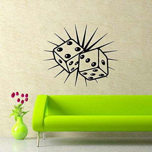 stickergraphics Dices Wall Decal Game Casino Decals Wall Vinyl Sticker Home Interior Wall