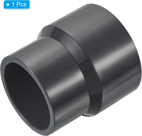 PATIKIL PVC Reducer Pipe Fitting 3x2.5 Inch Socket, 2 Pack Straight Coupling Adapter, Grey
